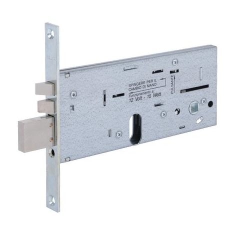 Serratura metallo infilare elettrica 306 welka - B.q zin f.mm 16 f.o.+scr+3m h.mm 78 e.mm 70 dx/sx