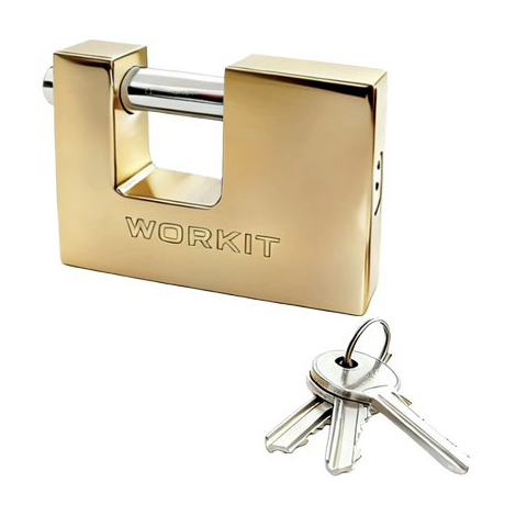 Lucchetto rettangolare workit - Ottone chiavi 3 mm 90
