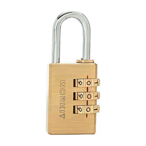 Lucchetto a combinazione ce workit - Ottone arco cromato mm 30