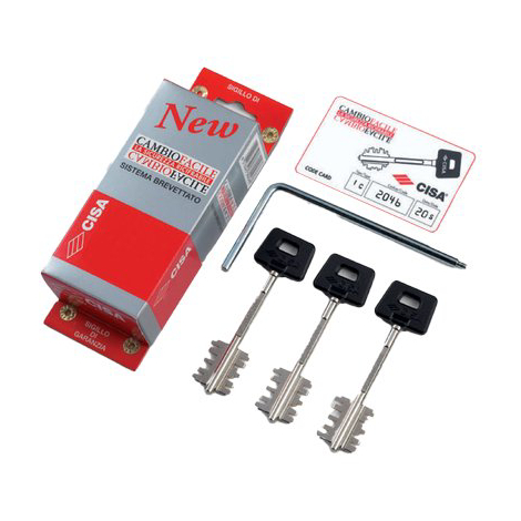 Cambio cifratura new cambio facile 06520 cisa - 06520.50 x serie 57665 dx/sx ch 3 mm 99 gambo 44