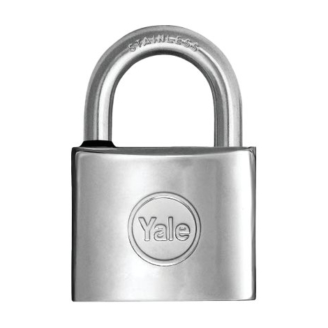 Lucchetto marino y114 yale - Ottone cromato arco acciao inox chiavi 2 mm 50