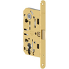 Serratura legno infilare mediana evolution agb - B.t ottonato f.mm 18 f.sagom scr+q8 e.mm 50