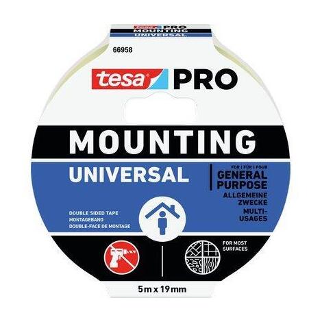 Nastro biadesivo universale mounting 66958 tesa - Mm 19 ml 5