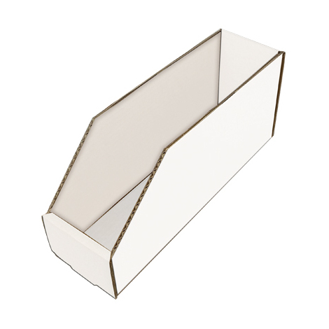 Contenitore  bocca  lupo  cartone - Bianco  idrorepellente  mm  100x350  h.mm  150