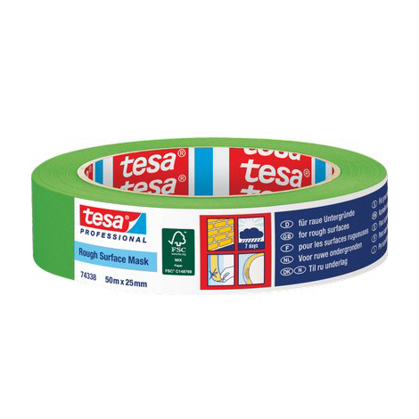 Nastro carta esterni verde 74338 tesa - Mm 25 ml 50