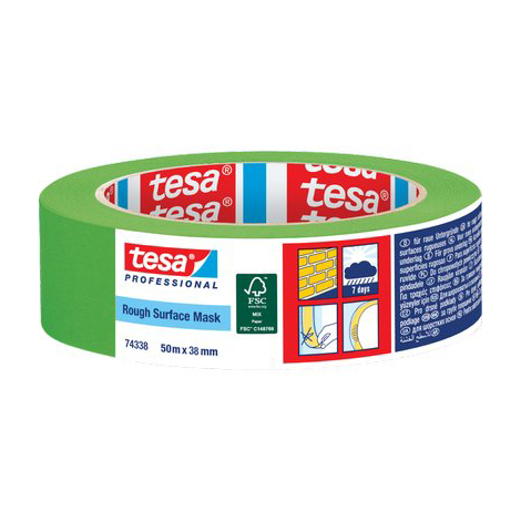 Nastro carta esterni verde 74338 tesa - Mm 38 ml 50
