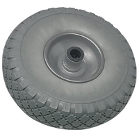 Ruota  pu  antiforo  x  bravetta  mozzo  centrato  hand - Mm  255x75  disco  metallo  mozzo  mm  75  f.mm  20