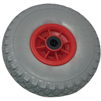 Ruota  pu  antiforo  x  bravetta  mozzo  centrato  hand - Mm  255x75  disco  plt  mozzo  mm  75  f.mm  20