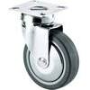 Ruota  a  forcella  girevole  220c  avo - A/zincr/gomma  grigia  d.mm  40x18  p.mm  40x40