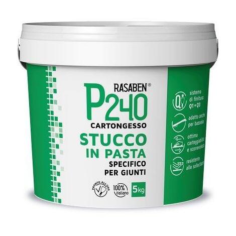 Stucco pasta cartongesso p240 k2 rasaben - Kg 5 specifico giunti