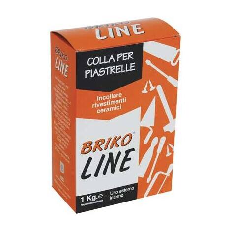 Collante  maioliche  polvere  briko  line - Bianco  kg  1