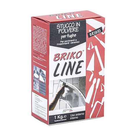 Stucco  fughe  maioliche  briko  line - Grigio  kg  1