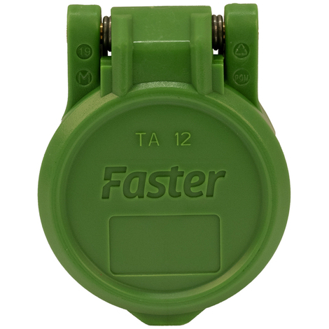Tappo antipolvere automatico di colore verde per femmina innesto rapido da 1/2