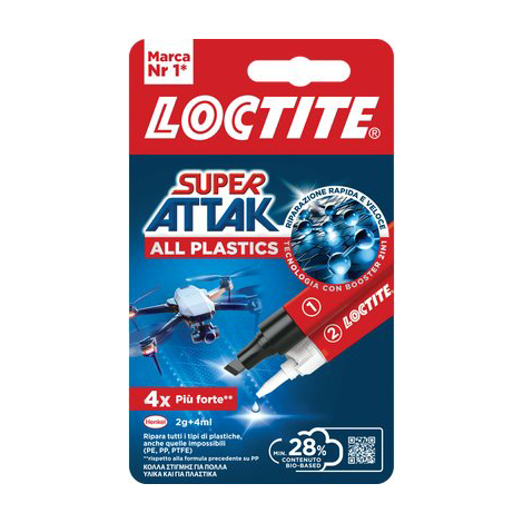 Loctite attak all plastics - Gr 2 + ml 4 cf=pz 12