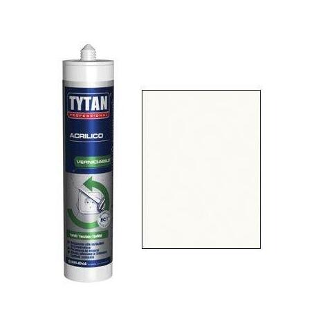 Silicone  acrilico  tytan - Bianco  verniciabile  ml  300