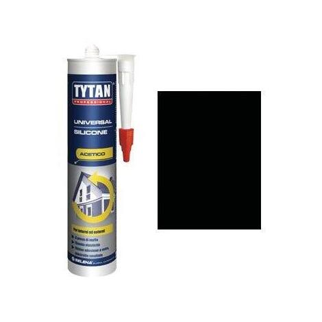 Silicone  acetico  universale  tytan - Nero  ral  9005  ml  280