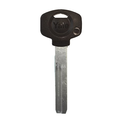Chiave punzonata 7x7 originale yale - Testa nera alpacca