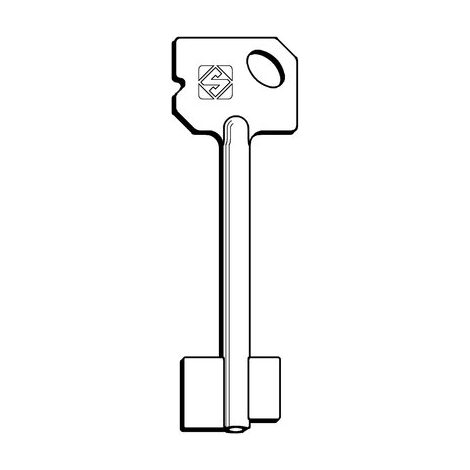 Chiave doppia mappa hk 5hk1 silca - Ottone nichelato