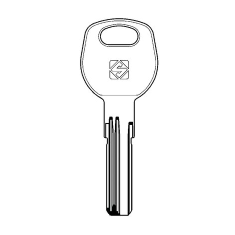 Chiave punzonata auno auo1r silca - Ottone nichelato