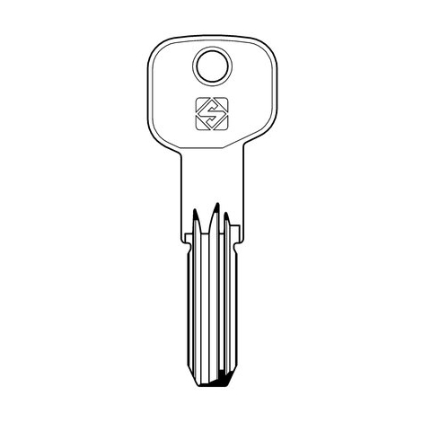 Chiave punzonata facchinetti ff28 silca - Ottone nichelato