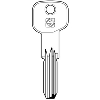Chiave punzonata facchinetti ff28 silca - Ottone nichelato