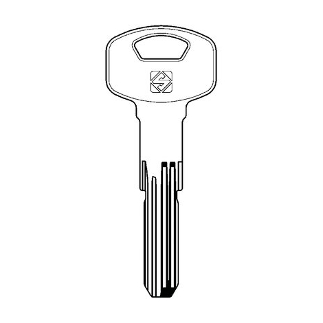 Chiave punzonata yale ya118smd silca - Ottone nichelato