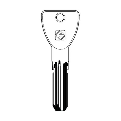 Chiave punzonata viro mc27r silca - Ottone nichelato