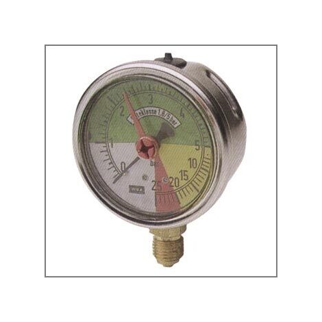 Manometro glicerina cassa inox 0-5/25