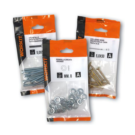 Workit kit vite metallo te - Zincata kt=cf 180