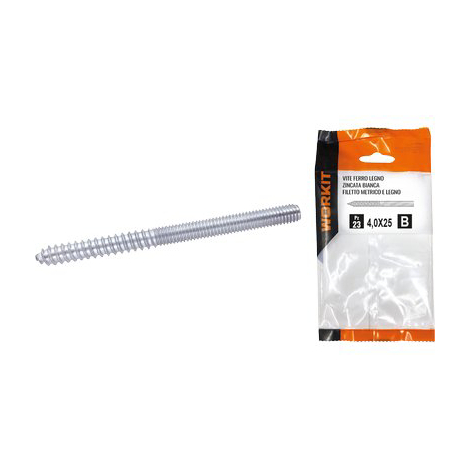 Vite ferro legno self workit - Zincata bianca mm 6,0x60 cf=pz 7