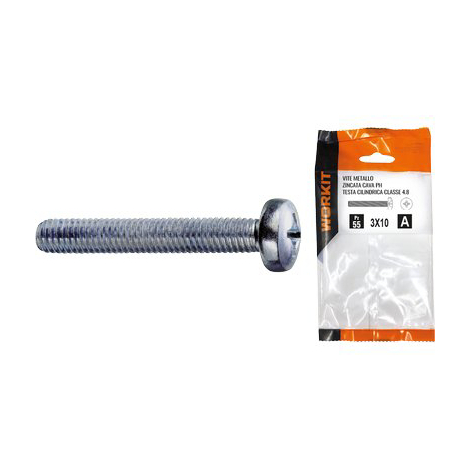Vite metallo tc zincata self workit - Cava ph classe 4.8 filetto intero mm 4x25 cf=pz 25