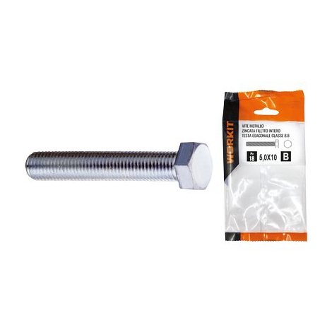 Vite metallo te zincata self workit - Classe 8.8 filetto intero mm  8x 50 cf=pz 6