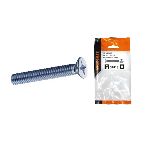 Vite metallo tsp zincata self workit - Classe 4.8 cava ph fil intero mm 4x35 cf=pz 24