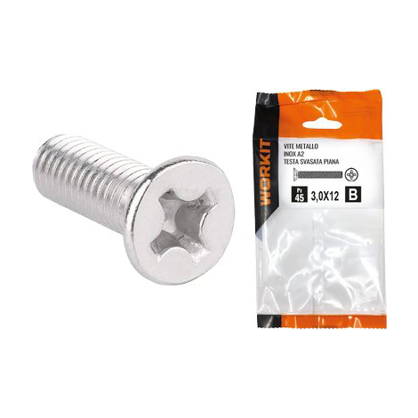 Vite metallo tsp inox a2 self workit - Cava ph filetto intero mm 5x50 cf=pz 8