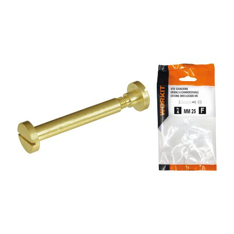 Vite giunzione mobili ott oro lucido self workit - Cannocchiale mm 6 vite m 5 mm 25 cf=pz 4
