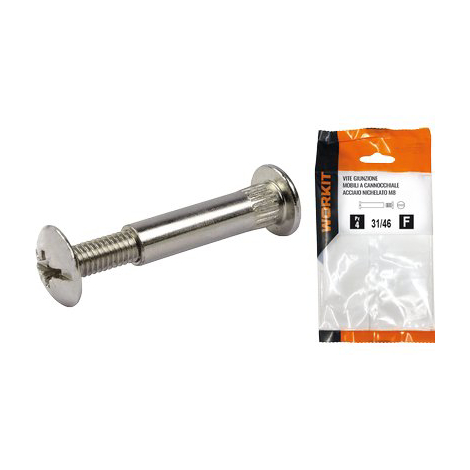Vite giunzione mobili acc nichelato self workit - Cannocchiale mm 8 vite m 6 mm 31/46 cf=pz 6