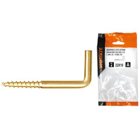 Rampino a vite ottone self workit - Mod 17x35 mm 25x12,5x2,5 cf=pz 4
