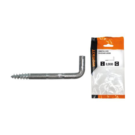 Codetta a vite self workit - Mm  8x 80 cf=pz 4