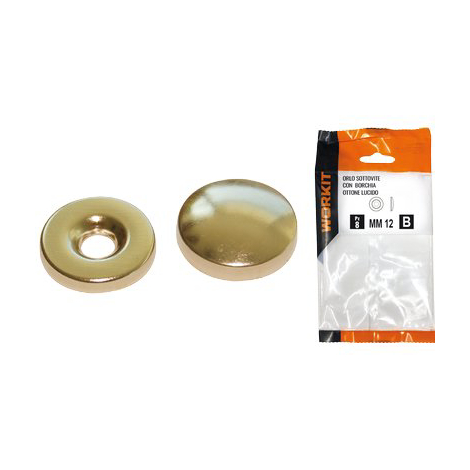 Orlo sottovite + borchia ottone lucido self workit - Mm 18 cf=pz 8