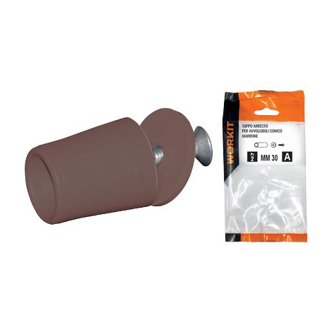 Tappo arresto self workit - X avvolgibili conico mm 30 marrone cf=pz 2