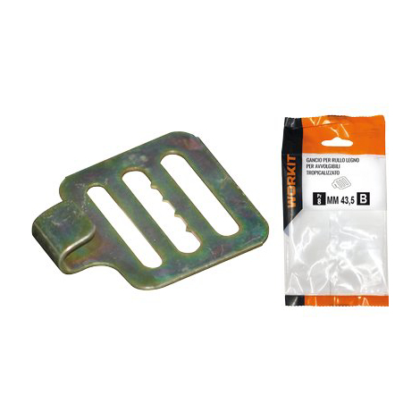 Gancio x rullo legno self workit - Avvolgibili trop mm 43,5 3 feritoie cf=pz 2