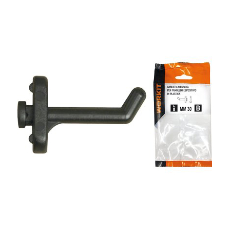 Gancio a mensola self workit - Plt x pannello espositivo mm 30 cf=pz 6