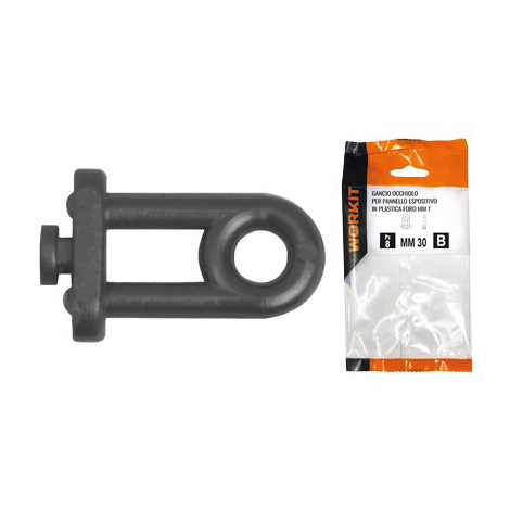 Gancio occhiolo self workit - Plt x pannello espositivo mm 30 f.mm 7 cf=pz 6