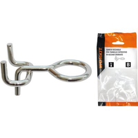 Gancio occhiolo self workit - Acciaio x pannello espositivo cromato cf=pz 4