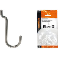 Gancio uncino acciaio self workit - X pannello espositivo crom nâ° 4 mm 22x53 cf=pz 10