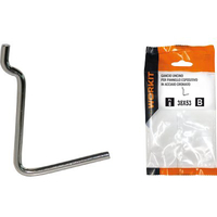 Gancio uncino acciaio self workit - X pannello espositivo crom nâ° 6 mm 38x53 cf=pz 10