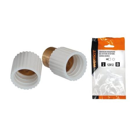 Mensolina reggipiano da avvitare self workit - Ottone/gomma bianca mm 12x12 cf=pz 10