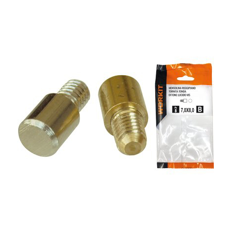 Mensolina reggipiano tornita self workit - Tonda ott luc mm 7x8 + perno m5 cf=pz 14