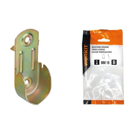 Reggitubo armadio tondo laterale self workit - Acciaio trop tubo mm 18 cf=pz 4