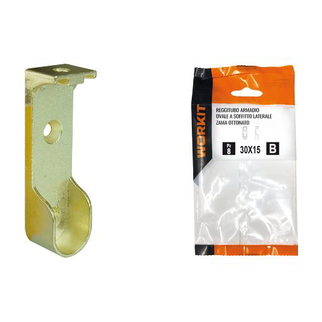 Reggitubo armadio ovale a soffitto self workit - Laterale zama ott tubo mm 30x15 cf=pz 2